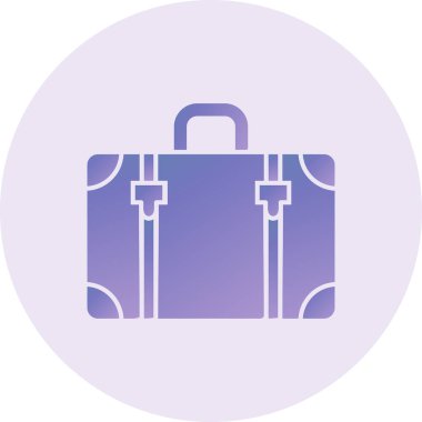 suitcase, web icon simple illustration