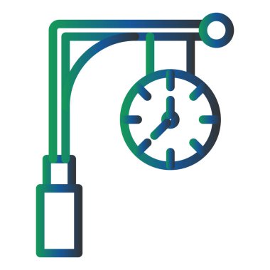 Color clock icon vector illustration