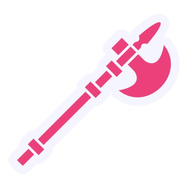 Halberd Vektör Şekil Simgesi Tasarımı