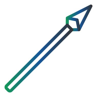 Mızrak Vektörü Kabartma Simgesi Tasarımı