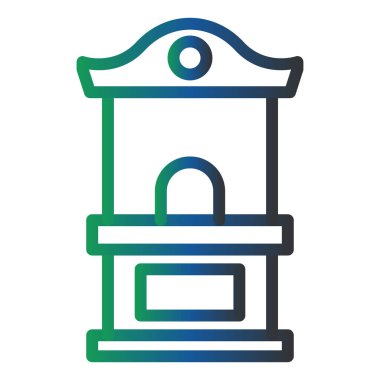 Bilet Ofisi modern simge vektör illüstrasyonu