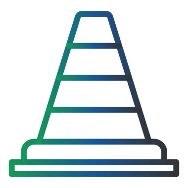 Trafik konisi. Basit illüstrasyon