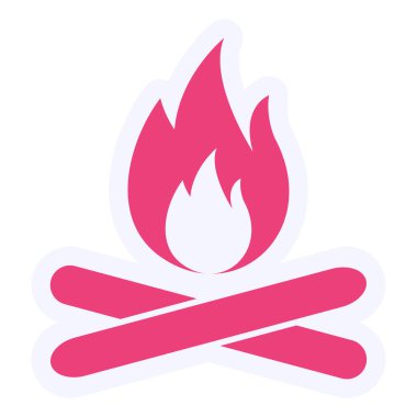 ateş alevi simgesi vektör illüstrasyon tasarımı