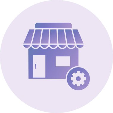 dükkan simgesi vektör illüstrasyonu