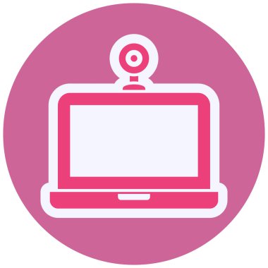 Bilgisayar. Web simgesi basit illüstrasyon