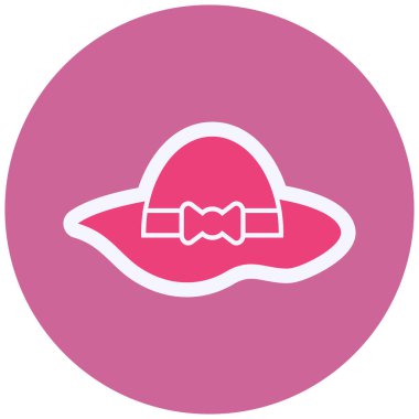woman hat, web icon simple illustration