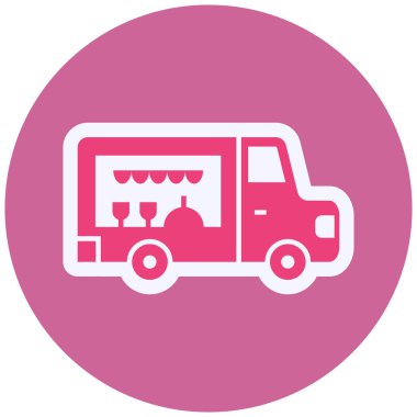 delivery van. simple design. Food Truck