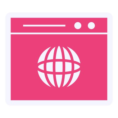 Tarayıcı simgesinin vektör illüstrasyonu