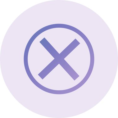 Simge vektör illüstrasyonunu iptal et