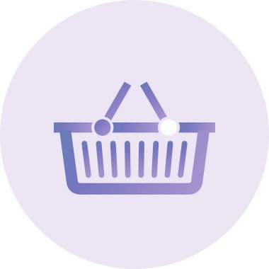 shopping basket icon, simple illustration