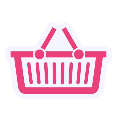 shopping basket icon, simple illustration
