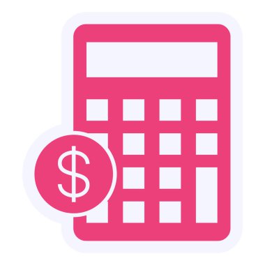calculator and Budget icon, illustration icon for personal and commercial use 