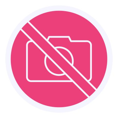 No photo camera, icon modern illustration 