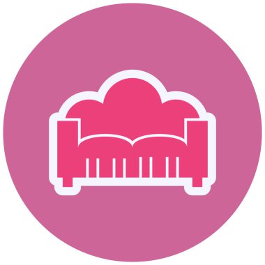 Kanepe. Web simgesi basit illüstrasyon