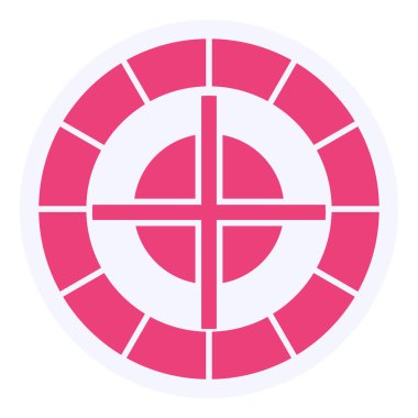 Renkli Tekerlek Vektör Kabartma Simgesi Tasarımı 