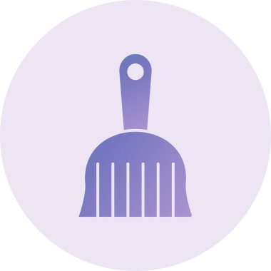 Toz Pan Vektör Kabartma Simgesi Tasarımı