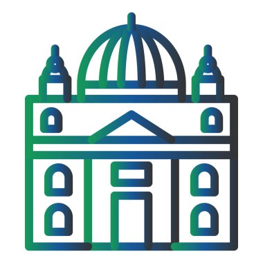 Kiliseye. Web simgesi basit tasarım