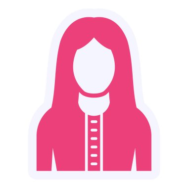 Kadın avatar ikonu. Basit tasarım