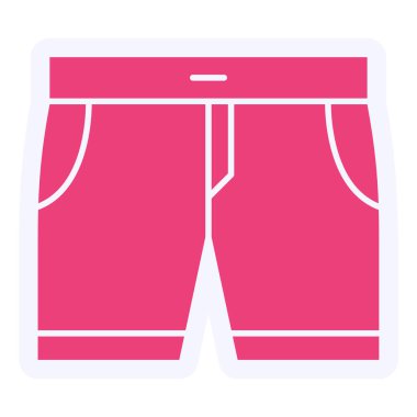 Şort. Web simgesi basit illüstrasyon