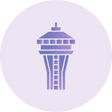 vector illustration of modern Space Needle