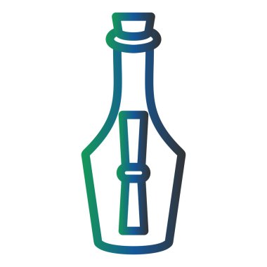 bottle. web color icon simple illustration