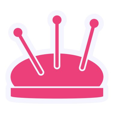Vector illustration of a Cushion pin icon