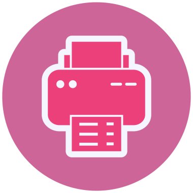 vector illustration of printer. seo modern and office sign