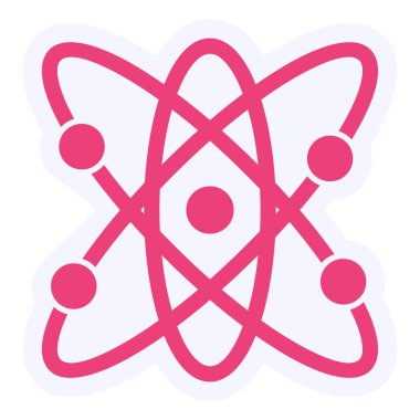 atom. Web simgesi basit illüstrasyon 