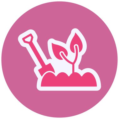 Bahçıvanlık. Web simgesi basit illüstrasyon