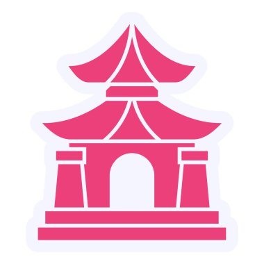 vector illustration of a Memorial Hall  icon