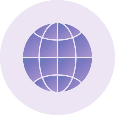 dünya düz simgesi, vektör, illüstrasyon