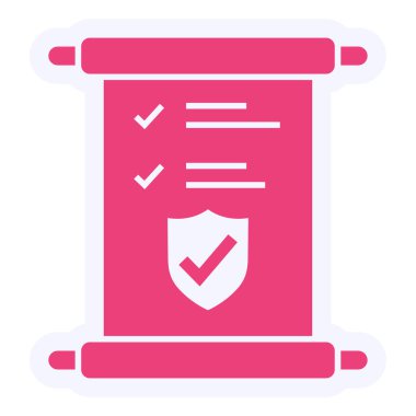 Policy document icon, vector illustration