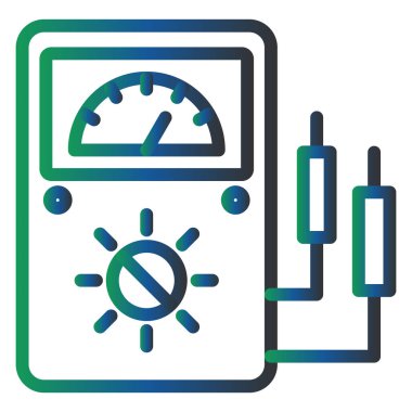 Elektrik Metre Vektörü Kabartma Simgesi Tasarımı 