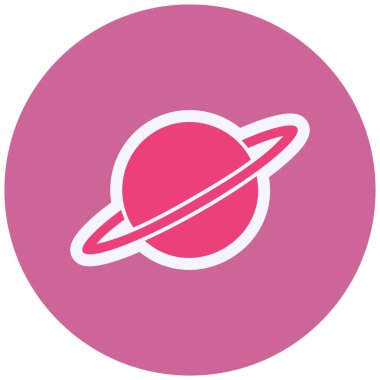 Gezegen. Web simgesi basit illüstrasyon