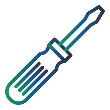 Tornavida. Web simgesi basit tasarım