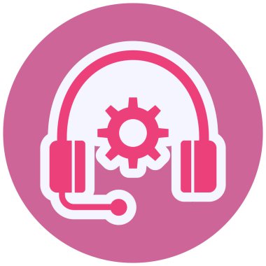 Destek. Web simgesi basit illüstrasyon