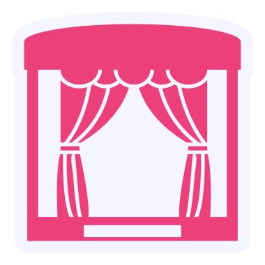 Tiyatro. Web simgesi basit illüstrasyon