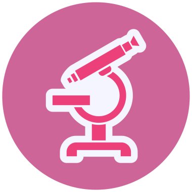 Mikroskop. Web simgesi basit illüstrasyon