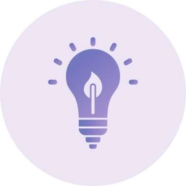 Ampul simgesinin vektör illüstrasyonu