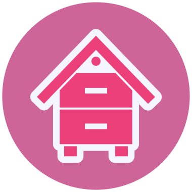 Arı Kutusu Vektör Kabartma Simgesi Tasarımı