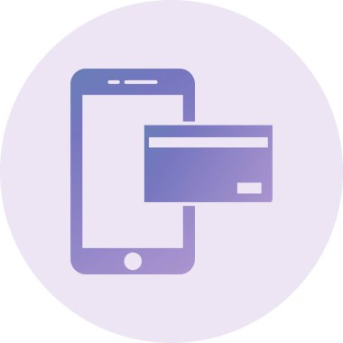 Kredi kartıyla. Basit resimleme