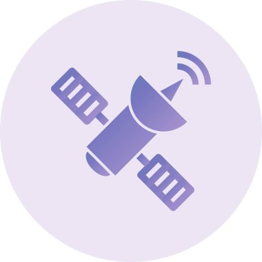 Uydu simgesinin vektör illüstrasyonu