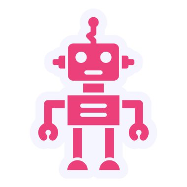 Robot simgesinin vektör illüstrasyonu