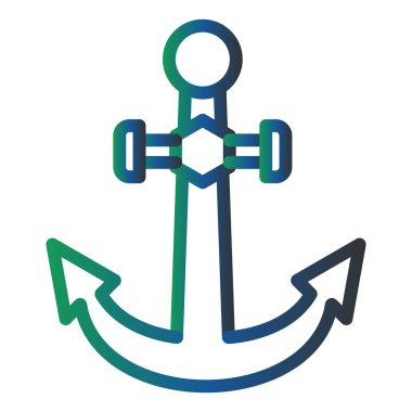 anchor icon. ship helm sign. isolated element illustration