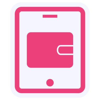 Cüzdan. Web simgesi basit tasarım