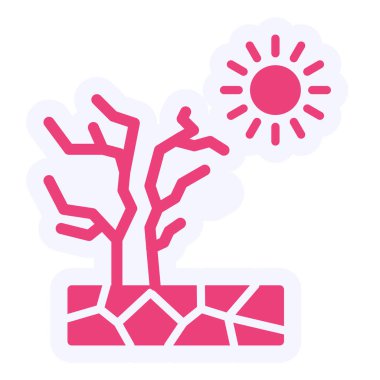 simple icon of floral plant, flower 