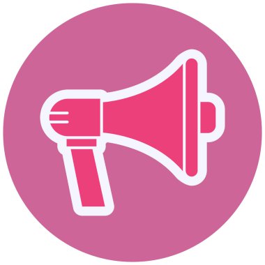 Megafon. Web simgesi basit illüstrasyon