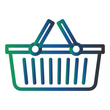 shopping basket icon, simple illustration