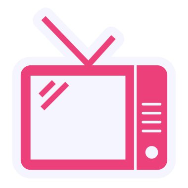 Televizyon simgesinin vektör illüstrasyonu