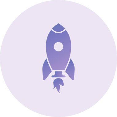 Roket. Web simgesi basit tasarım